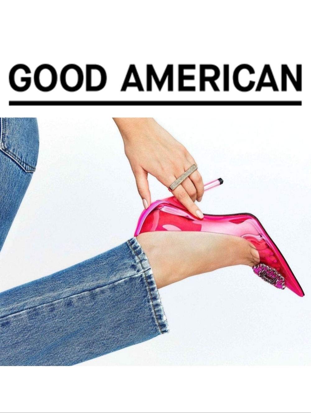 GOOD AMERICAN- CINDER-F*CKING-RELLA PUMP - HOT PINK 002 -Size 12